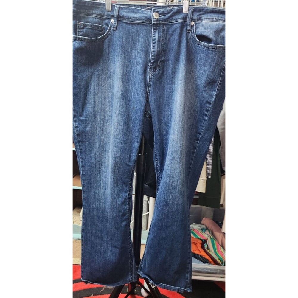 Seven Jeans  High Rise Women's 22W Blue 5-Pocket Bootcut Flared Denim Jeans